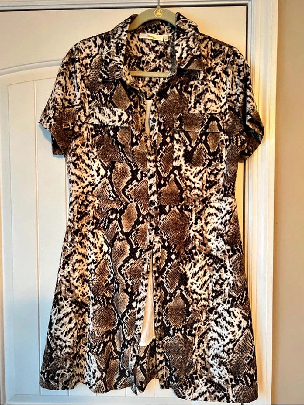 Andree by Unit SnakeSkin Print Shirt Dress